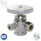 Thrifco Plumbing 1/2 Inch FIP x 3/8 Inch Comp x 1/4 Inch Comp Multi Turn Brass Angle Stop 4405591 - alternate 1